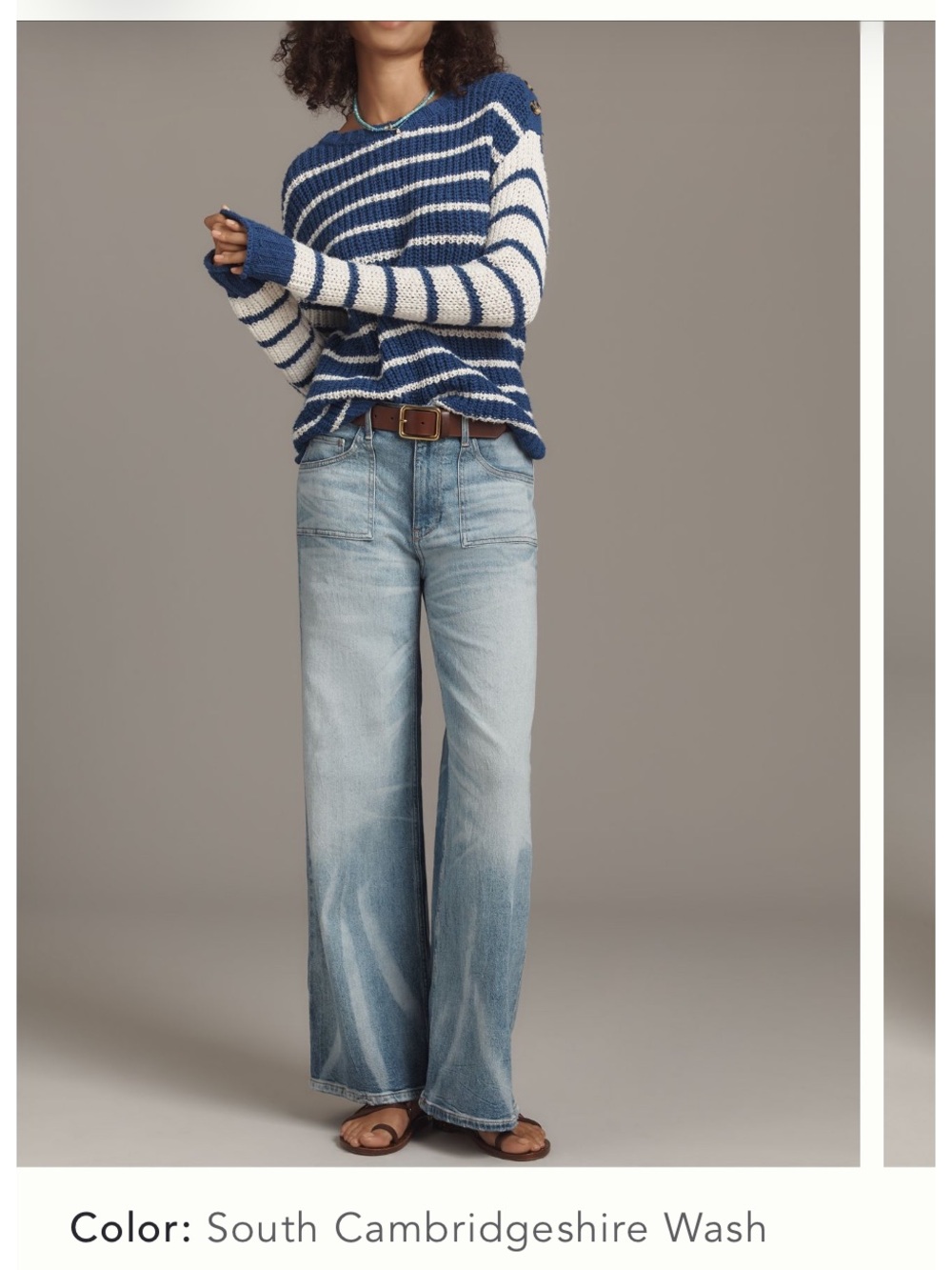 Pilcro Heritage High Rise Wide Leg Jeans